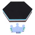thumbnail image 1 of Tablero de fieltro Hexagonal de 5 uds., tablero de anuncios Hexagonal autoadhesivo de fibra de poliéster de colores surtidos para el hogar, la escuela y la Oficina, 1 of 12