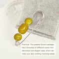 thumbnail image 4 of Broche de perlas Bulk Faux Pearl Pins Broche Conjunto con multicolor Moda Bufanda Mantón de chal Joyas para la ropa de manualidades Paquete de color de cera de miel de 3 tholdsy AP004739-03, 4 of 7