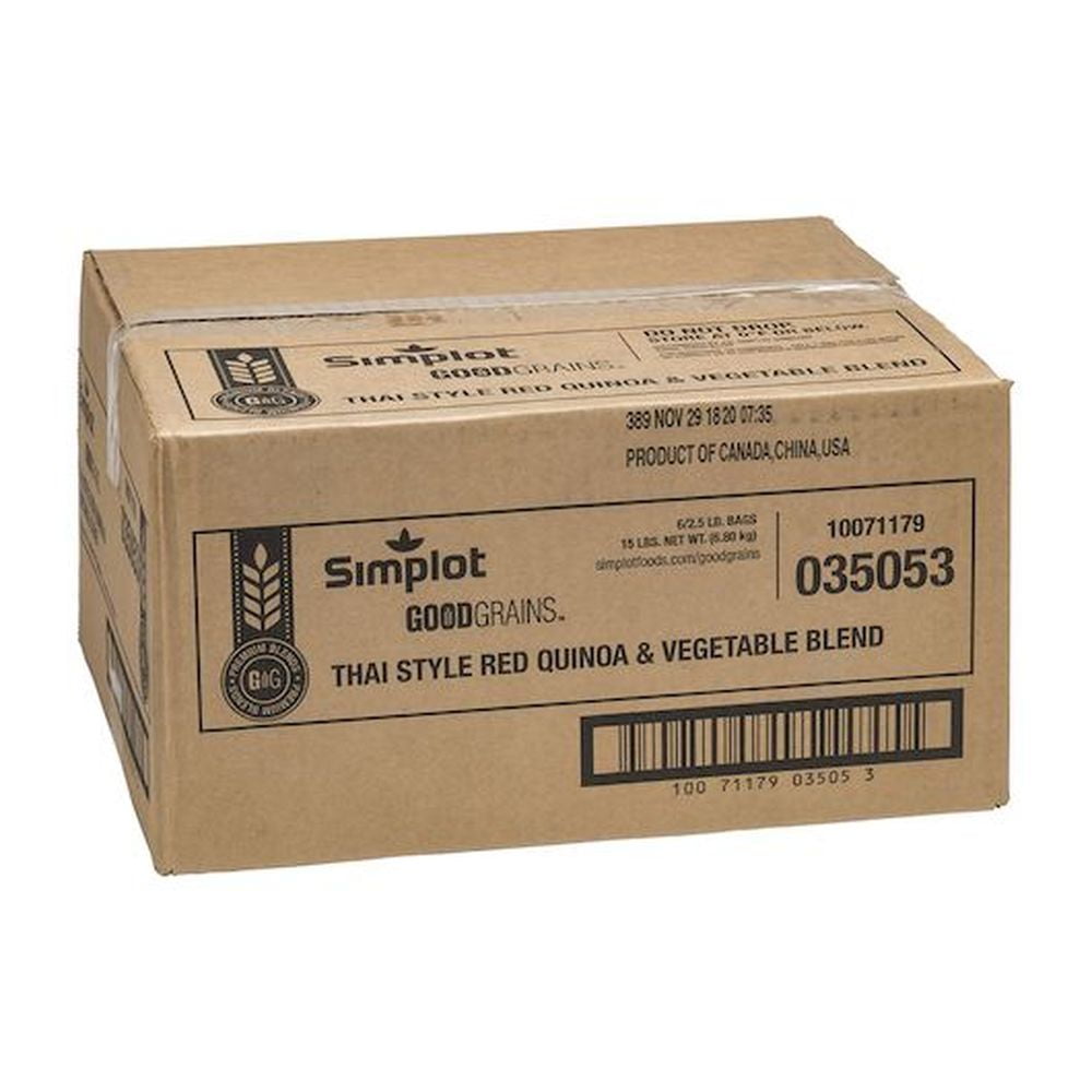 Simplot Good Grains Thai Quinoa and Vegetable Blend, 2.5 Pound -- 6 per case