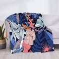 thumbnail image 6 of YFYANG Lightweight Warm Flannel Blanket, Tropical Floral Plant Pattern Throw Blanket for Bed, Sofa, Travel, Camping, 40"x30", 6 of 7