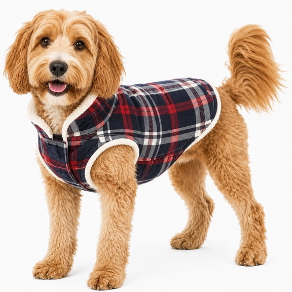 Pet Life ® 'Puddler' Classical Plaided Insulated Dog Coat Jacket