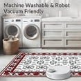 thumbnail image 5 of ODIKA 6'x9' Machine Washable Non-Slip Area Rug, Nordic Winter Plaid Mosaic with Festive Folk High Traffic Rug with Pad, Red, 508112, 5 of 8