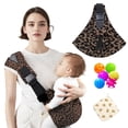 thumbnail image 1 of Portabebés tipo bandolera Sanilinwild estampado leopardo, ajustable, 10-20 kg, 1 of 9