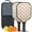Pioneer Flower Floral, variant on Pickleball Paddles Set,Pioneer Flower Floral Print Pattern Fiberglass Surface Pickleball Racket Set with 2 Indoor Outdoor Pickleball Balls and Pickleball Bag,Pickle-ball Equipment