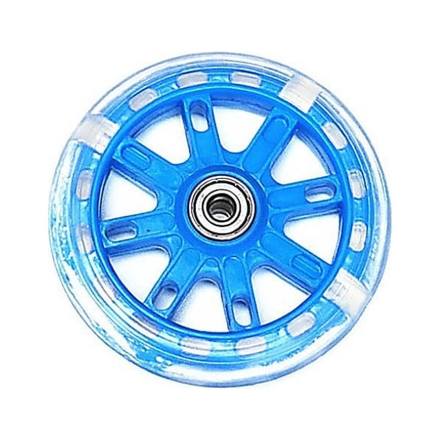 MYG Roues de Trottinette pour Enfants à DEL 110 mm Lumières FLASH Rasoir Cascade Poussée Roulements ABEC