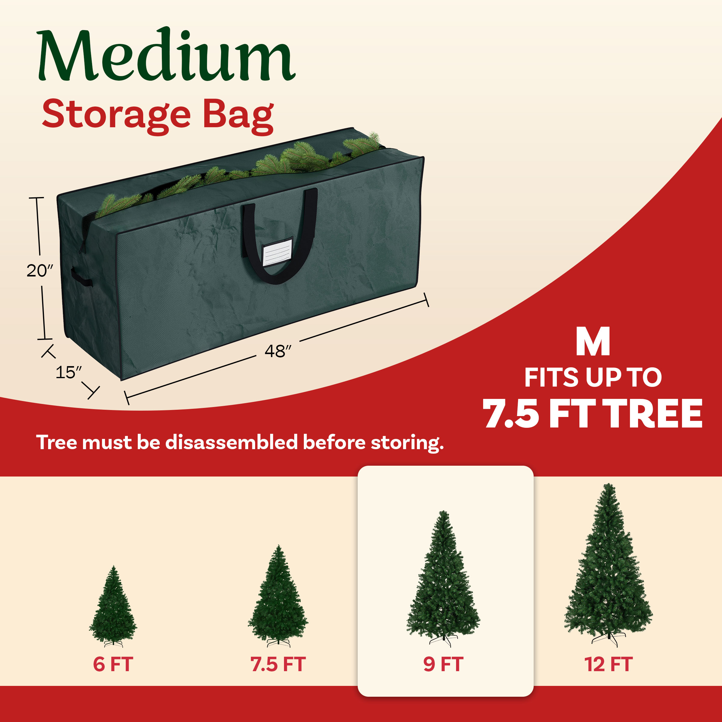 ELF STOR Christmas Tree Storage Bag, Green photo 3