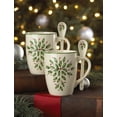 thumbnail image 2 of Lenox Holiday Cocoa Mugs with Spoons, Ivory, Set of 2, 2 of 3