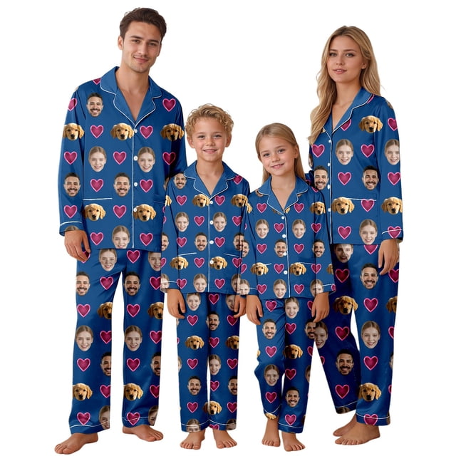 Ensemble de Pyjama Assorti pour Maman et Enfant – Vêtements de Nuit Mignons pour Parents et Enfants, Vêtements de Nuit Confortables et Design Imprimé Doux