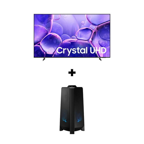 Combo TV 55'' Samsung Crystal U8000F 4K (2025) + Torre de Sonido MX-T40/ZX 300W Bi-Direccional Negro