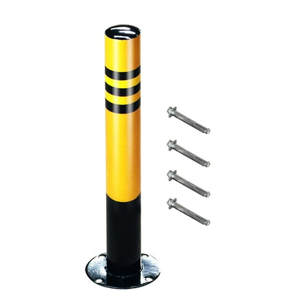 Accesorios para postes de seguridad tipo bolardo. Poste de acero resistente para barrera de estacionamiento en almacén. 60 cm x 76 cm