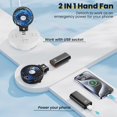 thumbnail image 4 of 2025 Newest 5200mAh Portable Handheld Fan, Rechargeable, with Power Bank, 3, 4 of 5