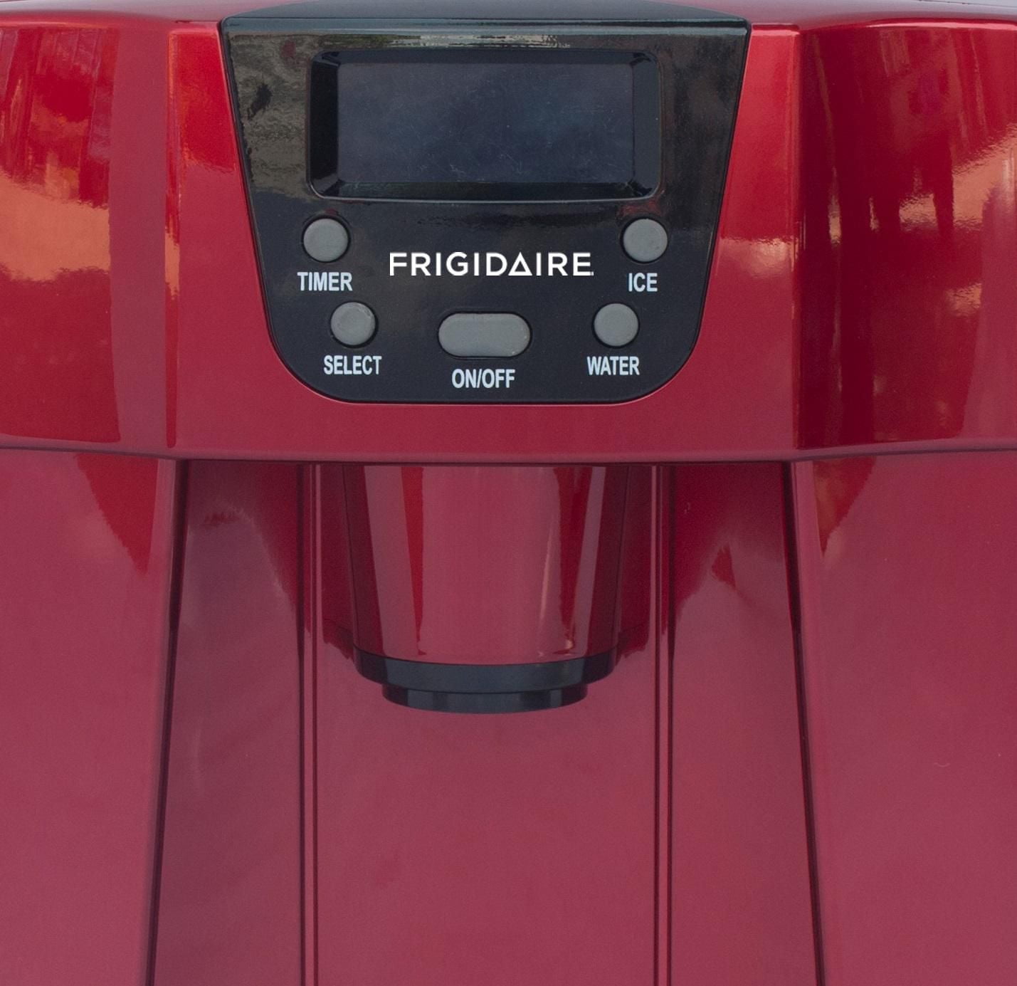 Machine à glaçons Frigidaire compacte et distributeur d'eau - Rouge