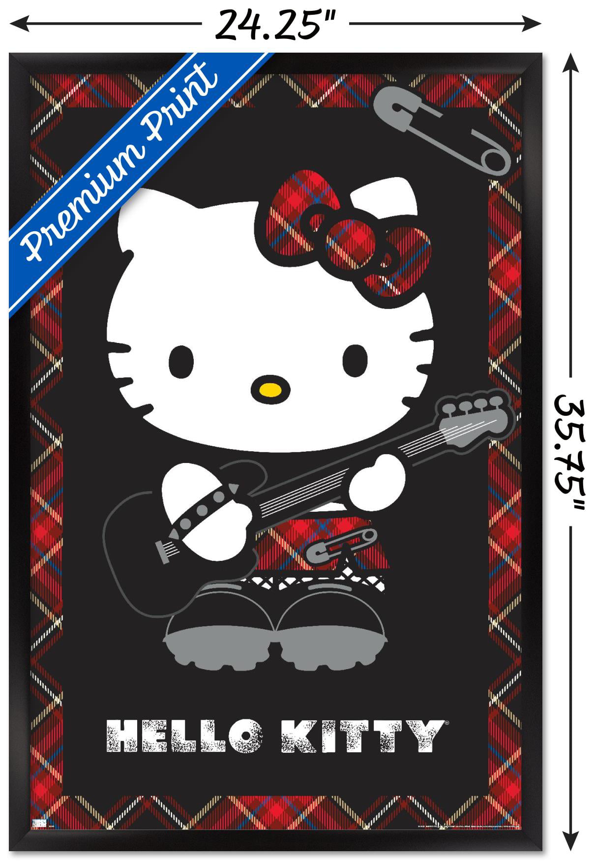 Hello Kitty - Teacup Wall Poster, 22.375 x 34, Framed 