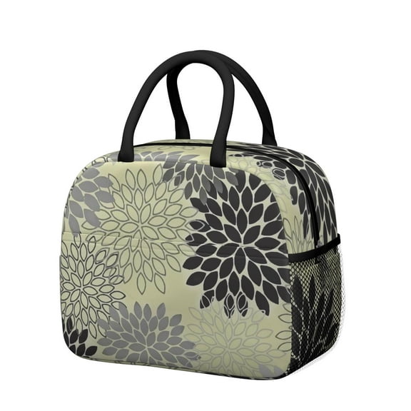 Reusable Boho Lnsulated Lunch Bag for Women & Men-Leakproof Water-Resistant Cooler Tote,Large Capacity(10.6x8.7x6.3in)for Work,Office,Travel,Picnic,Beach.