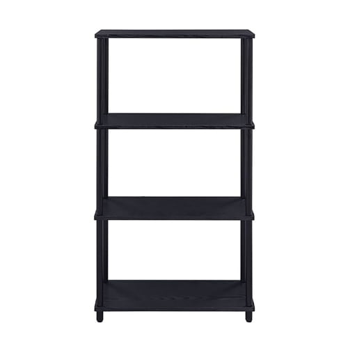 Nmkwnr 4 Tiers Wood Bookshelf Bookcase Book Storage Rack for Living Room, Office, Black