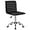 Black, variant on LKUPM Mid Back Vanity Chair for Makeup Room, Low Back PU Leather Swivel Computer Desk, Task and Office Chair Retro with Armless Ribbed (White)