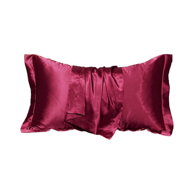 Almohada de Seda para el Cabello Y la Piel Satén Almohada de Seda Satén Almohada de Seda Adecuada para el Cabello Y la Piel Tamaño Estándar 20x30In con Cremallera Oculta Suave Transpirable Vidrio Y Fr