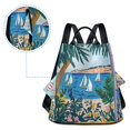 thumbnail image 5 of FORMRS Women's Travel Backpack Purse Anti-Theft Hidden Pockets Casual Shoulder Bag, Purple Seaside, 5 of 7