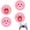 Pink KB Mouth, variant on DFORD Cute Thumb Grip Caps for Switch 2, PS5 PS4 Xbox Series XS Xbox One Switch PRO Controller Steam Deck, 4PCS Soft Rubber 3D Thumbsticks Button Joystick Cover, KB Mouth