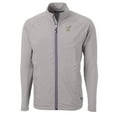 thumbnail image 2 of Men's Cutter & Buck Gray Navy Midshipmen Big & Tall Adapt Eco Knit Hybrid Recycled Full-Zip Jacket, 2 of 3