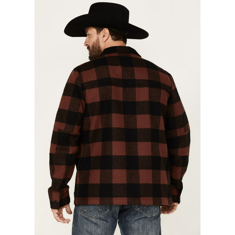 Brothers And Sons Men s Plaid Print Wool Western Jacket Red Medium