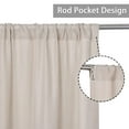 thumbnail image 2 of DSstyles Farmhouse Linen Blend Curtains Rustic Country Color Block Curtain Panels, Boho Button Rod Pocket Window Drapes for Bedroom Living Room Decor, Single Panel, 2 of 9