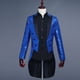 thumbnail image 3 of Esmoquin de lentejuelas para mago, traje de hombre para espectáculos escénicos, abrigo, presentador de bar, director de coro Bel Canto, 3 of 5