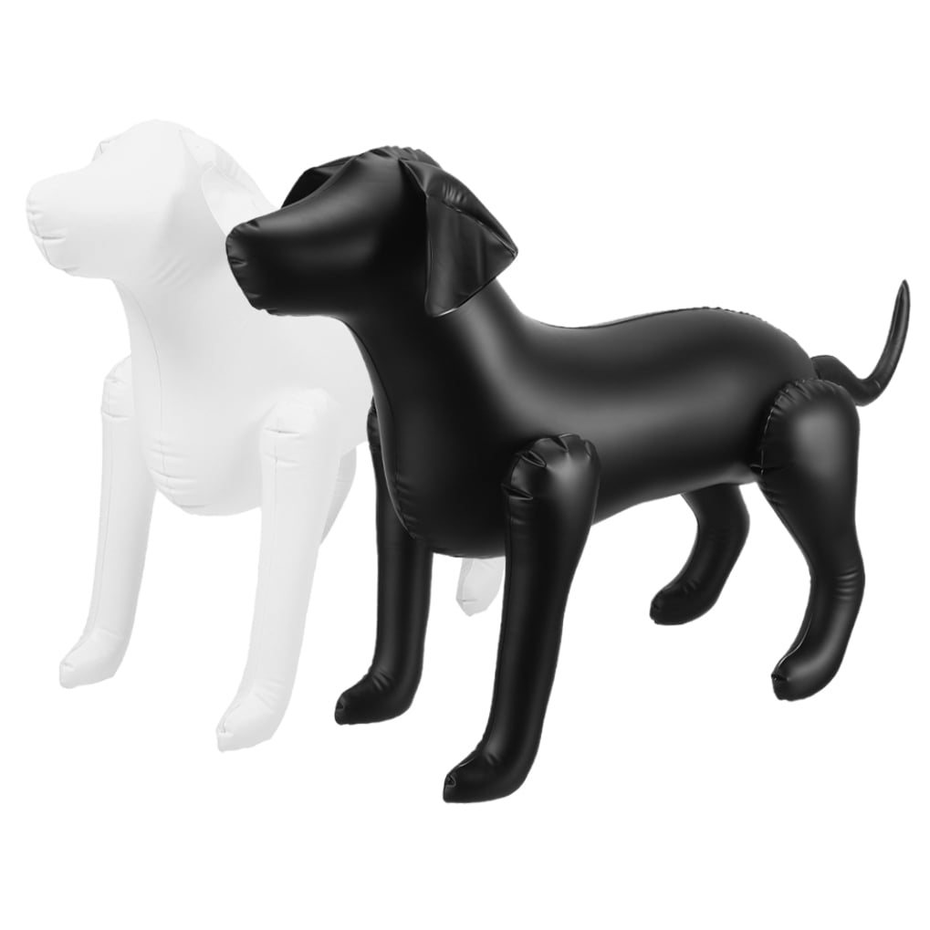 BESTYASH 2-Pack Inflatable Dog Mannequins PVC Assorted Colors for Pet Store Clothing Display and Decorative Use