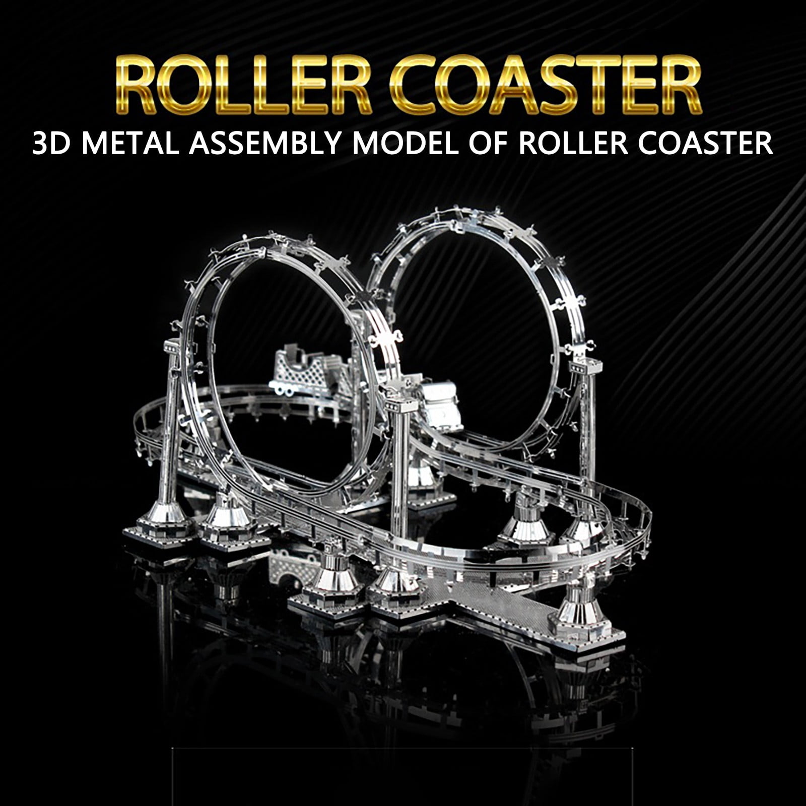 ROLLER COASTER NANYUAN 3D Metal Assembly Model Amusement Facilities Puzzle toys 