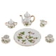 thumbnail image 2 of Juego de té, taza, plato y platillo de cerámica floral (8 piezas, escala 1/12) en miniaturas para casas de muñecas., 2 of 8