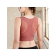 thumbnail image 4 of Womens Workout Sports Support Full Cup Top High Impact Wirefree Sports Bra Racerback Crop Top Yoga Running Vest Fitness Bra, 4 of 5