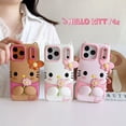 thumbnail image 6 of Cute 3D Hello Kitty Flower Silicone Phone Case For iPhone 17 Pro Max 16 Plus 13 14 15 Pro Max Cartoon Kawaii Protective Cover, 6 of 9