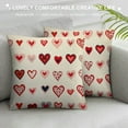 thumbnail image 3 of COMIO  Valentine's Day Pillow Covers Red Pink Hearts Decor White Throw Pillow Covers Valentine's Day Cushion Case Decoration for Sofa Couch, 3 of 5