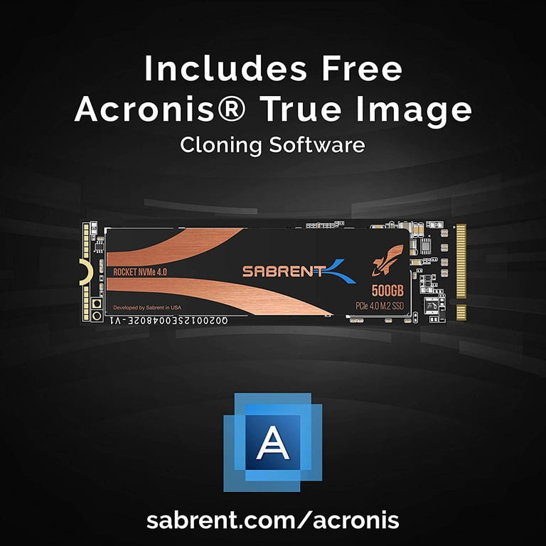 SABRENT 500GB Rocket NVMe PCIe 4.0 SSD, M.2 2280 Internal Solid