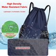 thumbnail image 2 of Bolsas con cordón. Bolsa de gimnasio impermeable con cordón de 20 l. Saco de natación negro Pe, 2 of 5