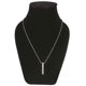 thumbnail image 3 of Collar con barra vertical de acero inoxidable plateado, regalo para hombre y mujer., 3 of 3