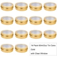 thumbnail image 2 of 14Pack 2 OZ Tin Cans Screw Top Round Aluminum Cans Screw Lid Containers with Clear Window, 2 of 7