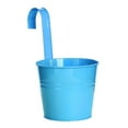 thumbnail image 2 of Travelwant Hanging Flower Pots Metal Iron Bucket Planter for Railing Fence Balcony Garden Home Decoration Flower Holders with Detachable Hooks, 2 of 7