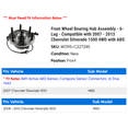 thumbnail image 2 of Front Wheel Bearing Hub Assembly - 6-Lug - Compatible with 2007 - 2013 Chevy Silverado 1500 4WD with ABS 2008 2009 2010 2011 2012, 2 of 2