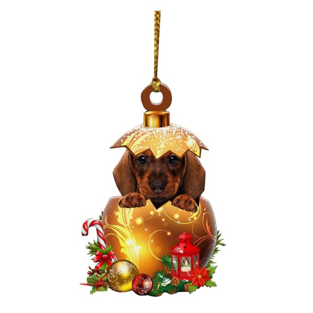 Gkeoshab Hangs Christmas Ornaments Dog For Tree Decorations Christmas Cutouts Double Printed For Holiday Tree Party Home Decorations Home & Garden