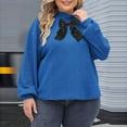 thumbnail image 2 of KyCheLot Women's Bow Sweaters Plus Size Knit Warm Long Sleeve Turtleneck Pullover Tops, 2 of 6