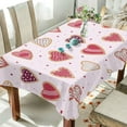 thumbnail image 4 of GZHJMY Valentine's Day Heart Tablecloth, Rectangle Waterproof Washable Polyester Table Cover for Picnic Dinner Holiday Party Decor, 60 x 90 Inch, 4 of 7