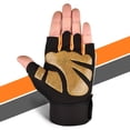 thumbnail image 6 of comerut Gym Fitness Exercise Weight Lifting Anti-Slip Wrist Wraps Palm Protector Gloves, 6 of 7