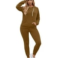 thumbnail image 3 of Aofany Hoodie Tracksuit for Women Casual Sweatsuit 2Pcs Jogger Set Activewear Outfits with Pockets, 3 of 7