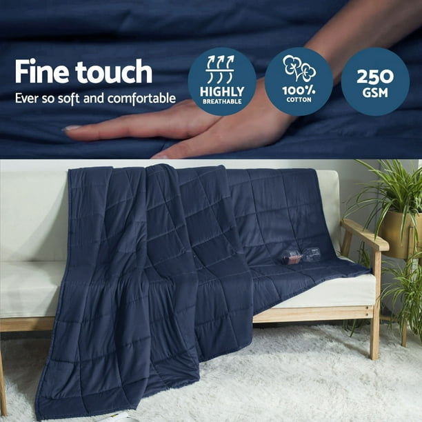 Weighted Blanket for Adult 100% Cotton Blankets Ultra Soft Sleep Aid