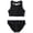 Black, variant on Girls Sleeveless Braided Back Tankini Swimsuit, 2-Piece, Sizes XS-XXL