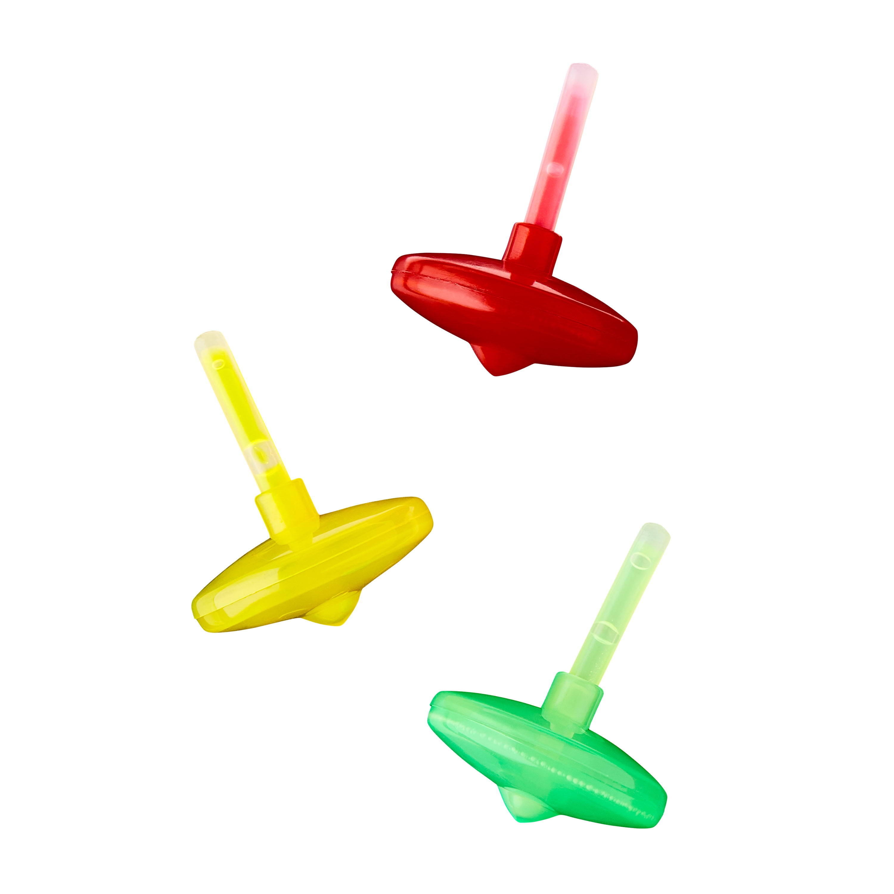 Red/Yellow/Green Glow Mini Spin Top Party Favors, 6 Pieces, by Way To Celebrate