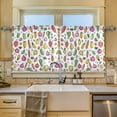 thumbnail image 2 of Yayeee Kitchen Curtains Tier Set of 2 Light Filtering 57"x24" Over Sink Window Panels, Various Vegetables Pattern, 2 of 7