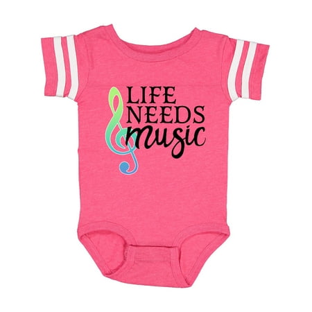 

Inktastic Life Needs Music- ocean colors Gift Baby Boy or Baby Girl Bodysuit