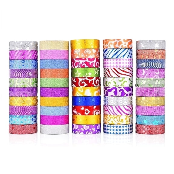 Youersen Washi Tape Set, Decorative Adhesive Tape for Scrapbooking, and Journaling, 60 Rolls